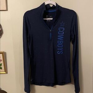 Nike Cowboys Blue Quarter-Zip Shirt